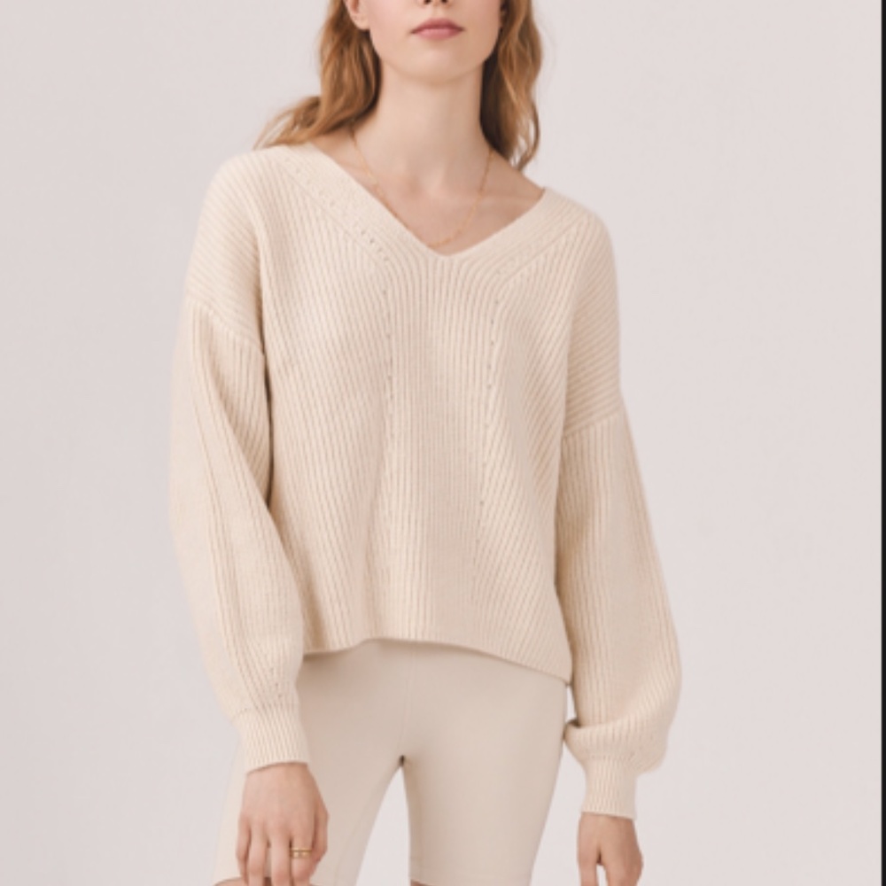 Something Navy Jacq V Neck Sweater